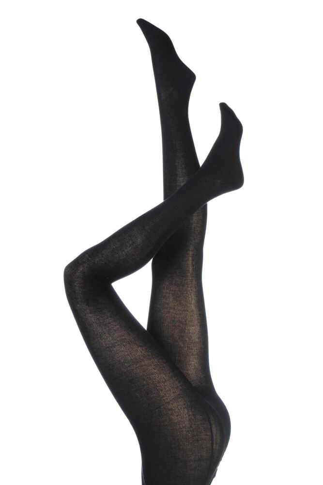  Ladies 1 Pair Elle Plain Bamboo Tights