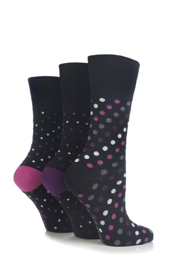 Gentle Grip Black Dots Socks