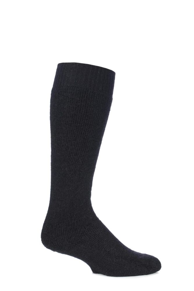 London Mohair Knee High Socks With Extra Cushioning And Ribbed Top