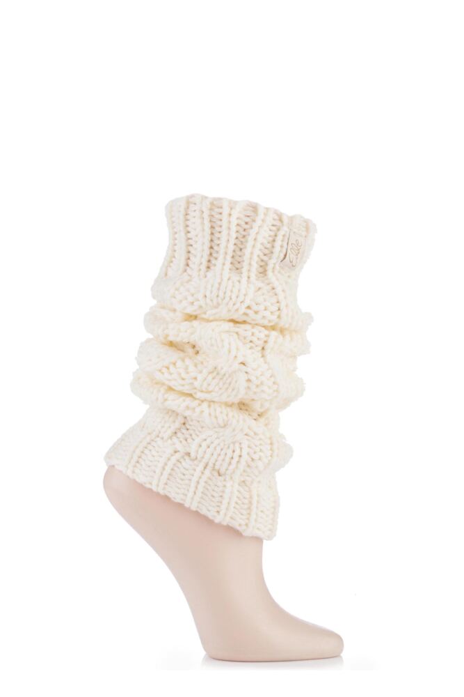 ELLE CHUNKY CABLE KNIT LEG WARMERS