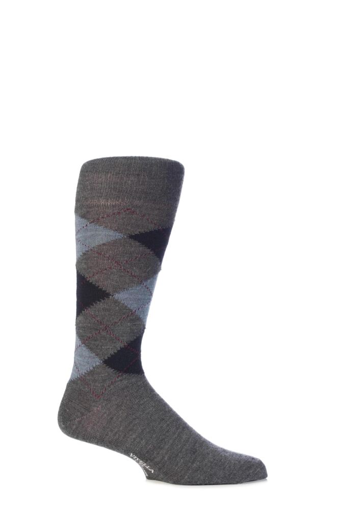 Viyella Half Hose Wool Argyle Socks Made In England