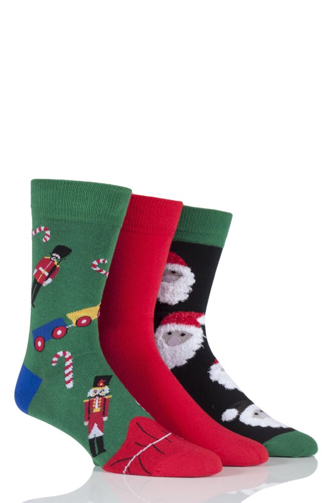 Just For Fun Santa and Toys Christmas Design Novelty Cotton Socks