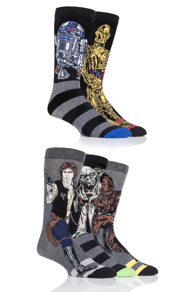  SockShop Disney Star Wars Heroes Yoda, Chewbacca, C-3P0, R2-D2 and Han Solo Socks