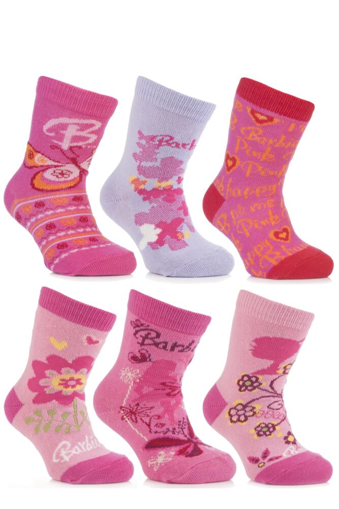 GIRLS 4 PAIR TM BARBIE SOCKS 25% OFF THIS STYLE