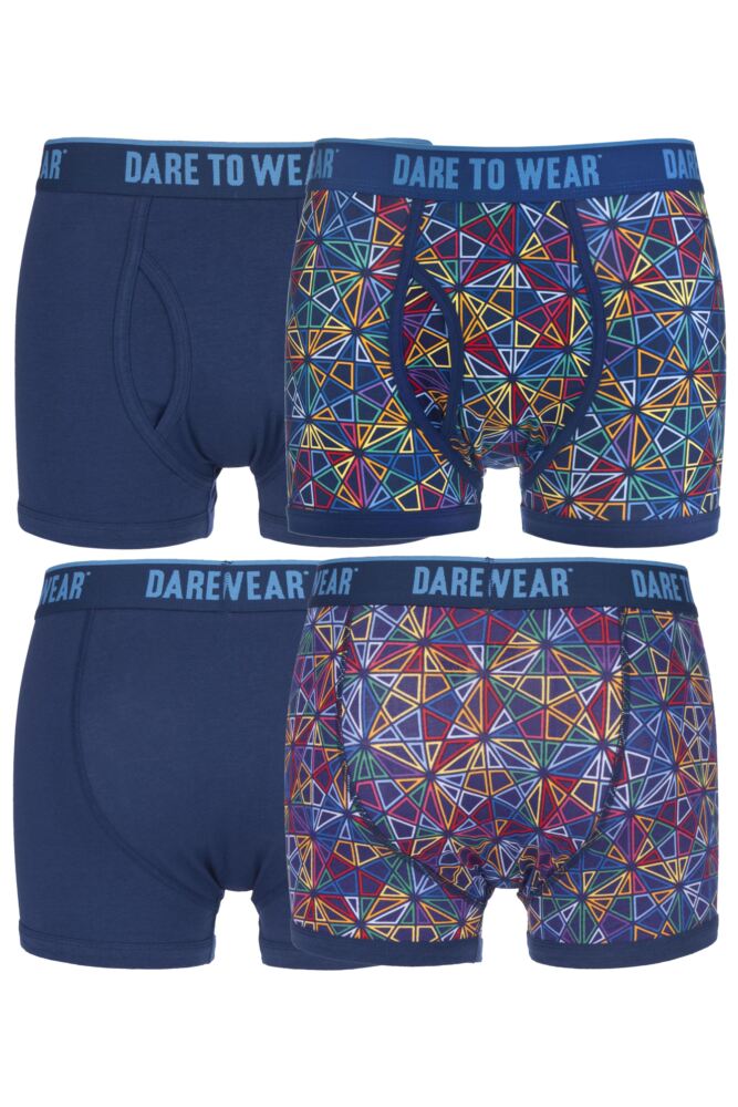 Mens 2 Pack Dare to Wear Fitted Keyhole Trunks with Exclusive Network