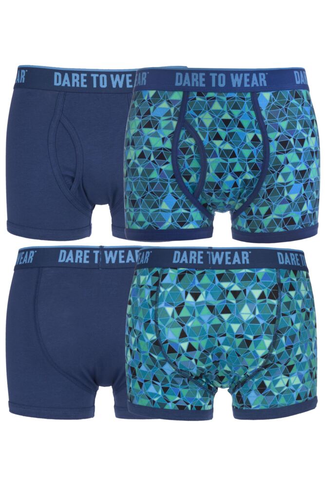 Mens 2 Pack Dare to Wear Fitted Keyhole Trunks with Exclusive