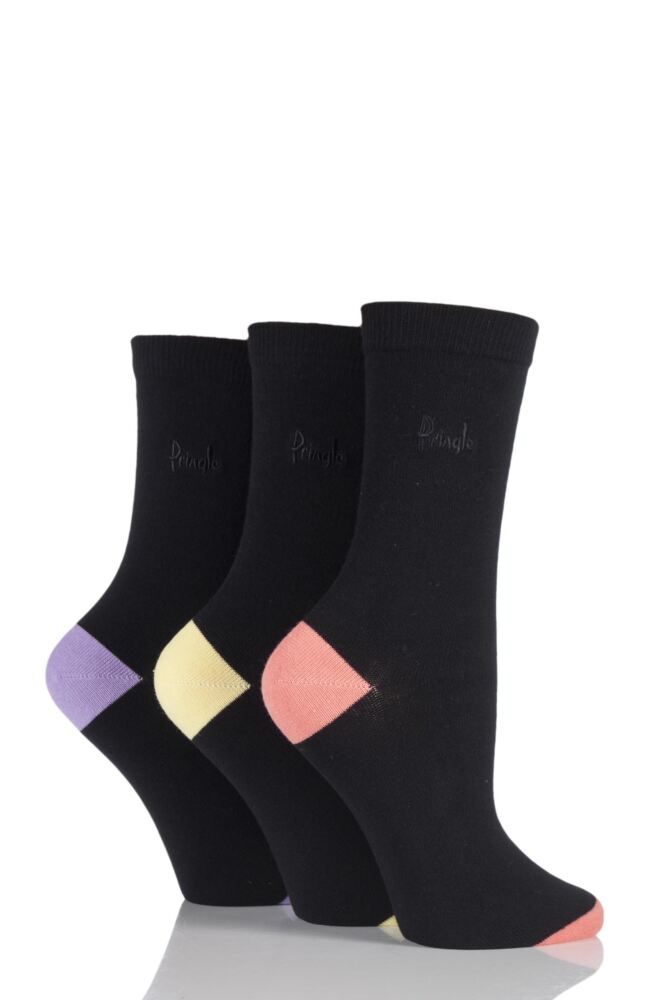 Pringle Terri-Ann Contrast Heel and Toe Socks