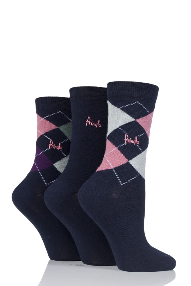 Pringle Louise Argyle Cotton Socks