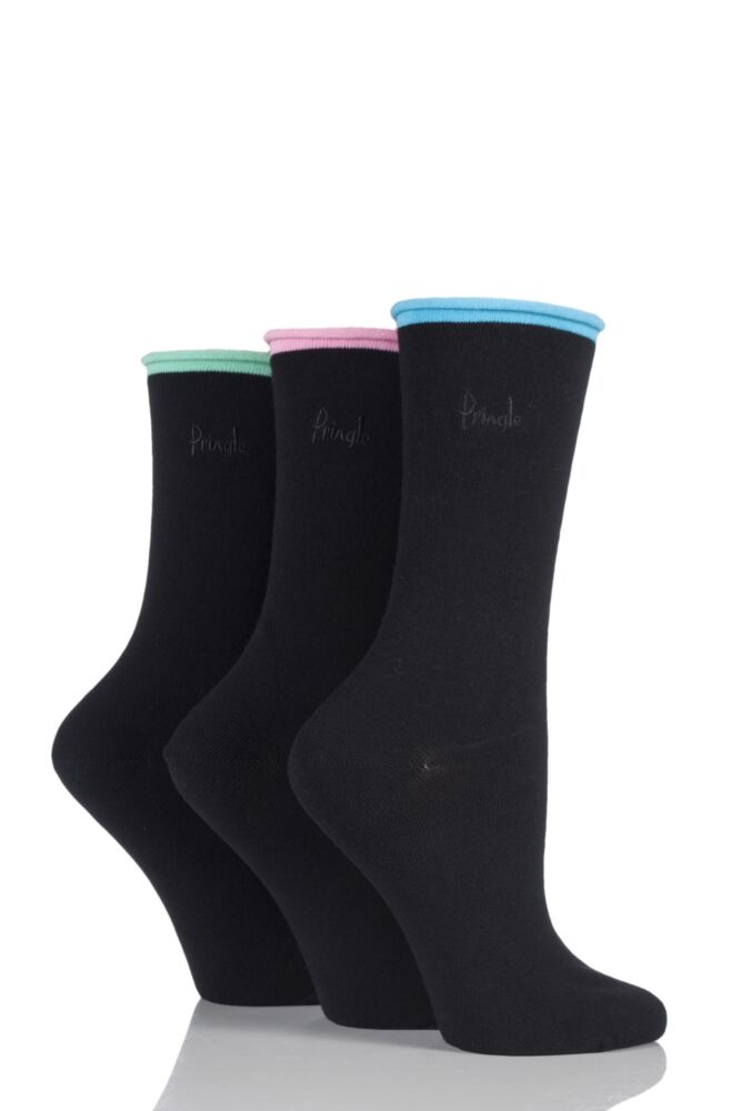 Pringle Rebecca Contrast Roll Top Socks