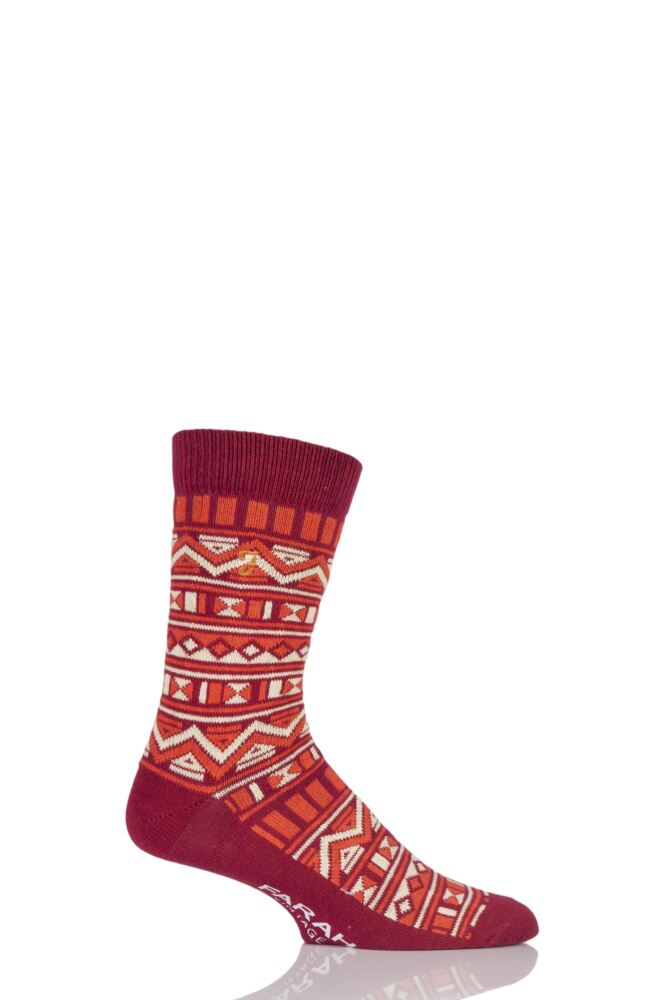 FARAH VINTAGE TRIBAL PATTERNED COTTON SOCKS