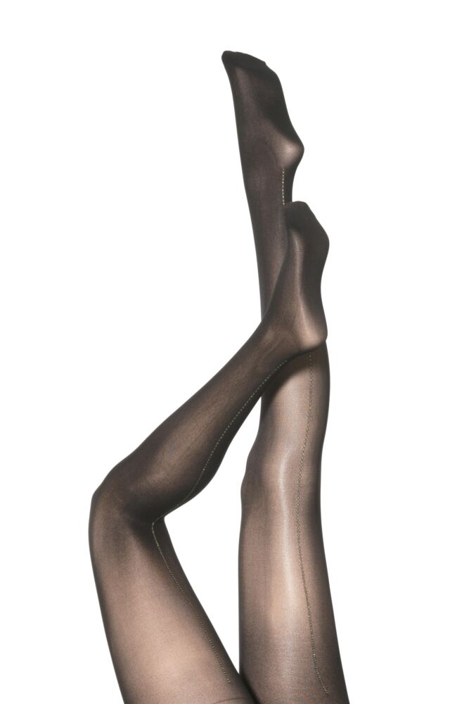 Silky Party Tights - Flamenco Printed Back Seam