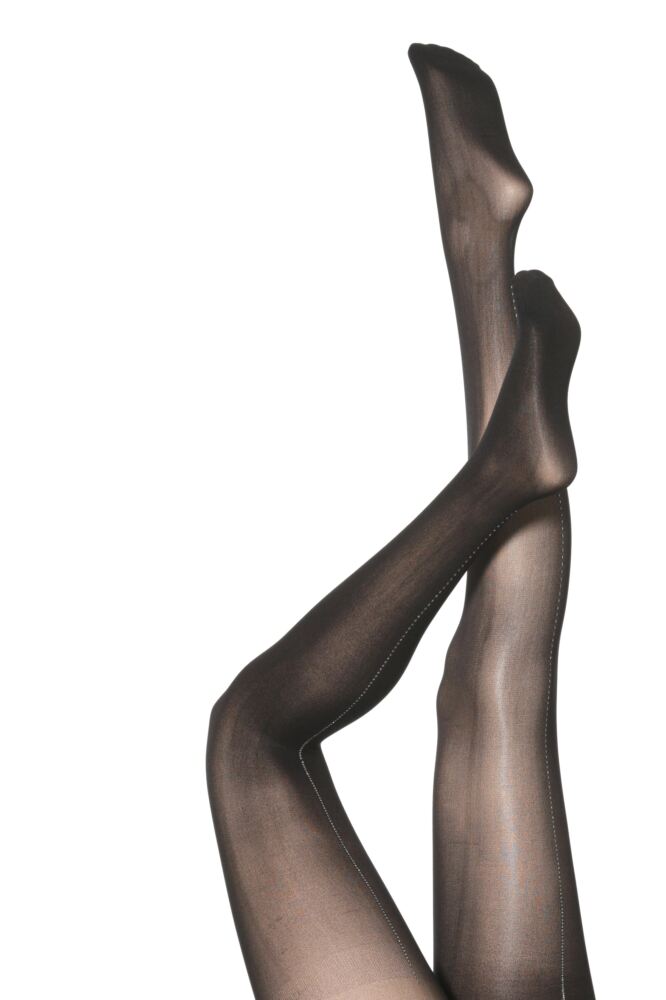 Silky Party Tights - Flamenco Printed Back Seam