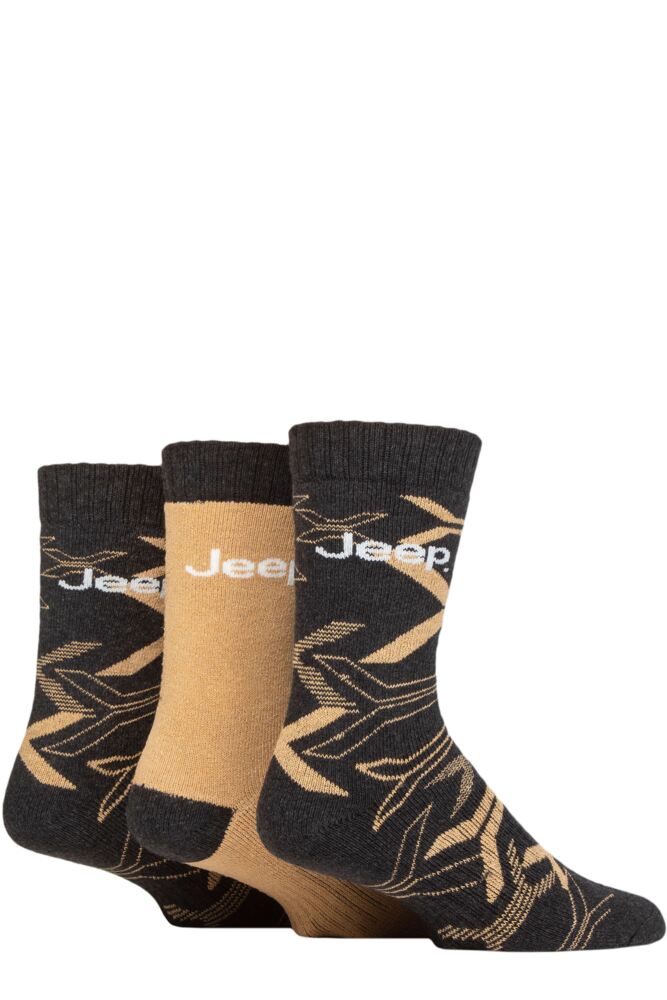 <div class="font-weight-bold">Jeep</div>Mens Cotton Blend Camo Boot Socks 3-Pair