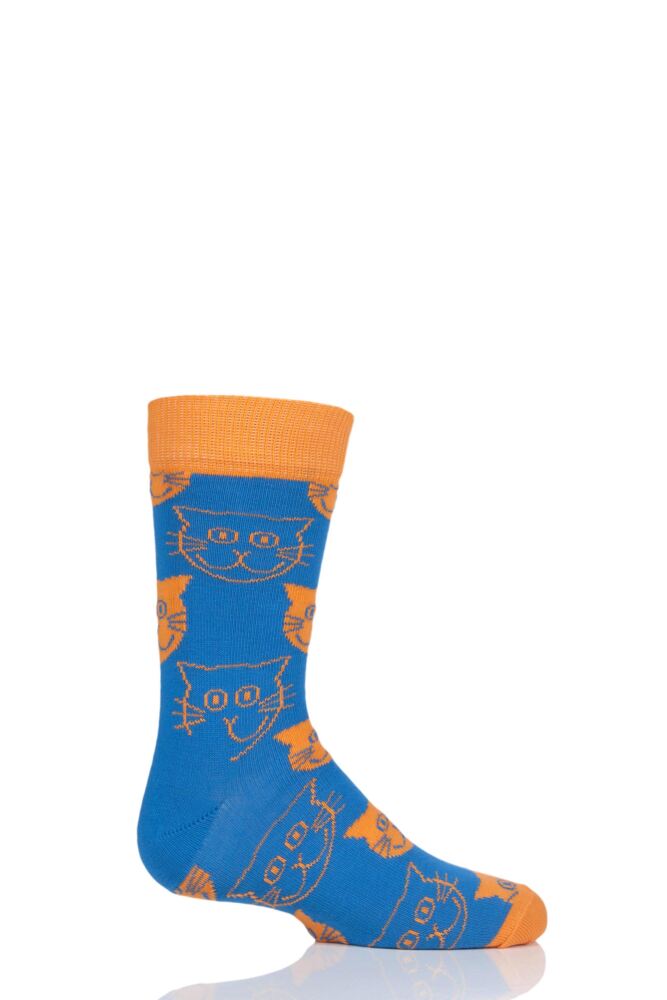 Boys & Girls 1 Pair Happy Socks Cats Cotton Socks