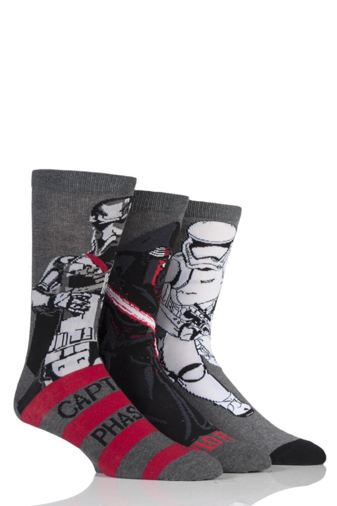 Star Wars New Villains Kylo Ren, Captain Phasma and Storm Trooper Socks