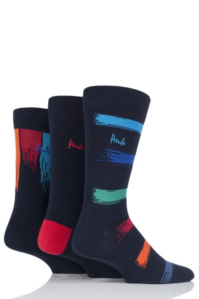 Pringle Viewpark Painted Stripe Cotton Socks