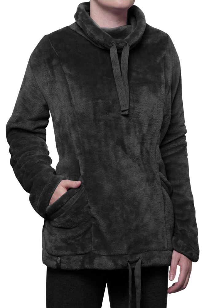 SockShop Heat Holders Snugover Fleece Jumper In Black
