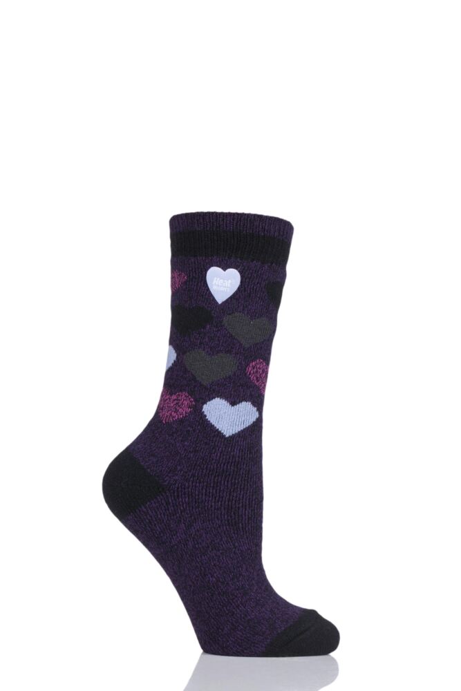  Heat Holders 1.6 TOG Lite Hearts Socks