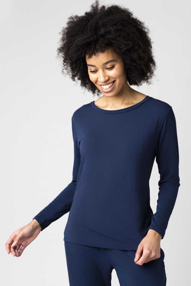 Navy Long Sleeved Top