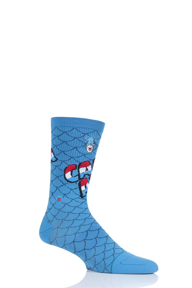 MENS 1 PAIR STANCE MARVEL CAPTAIN AMERICA SOCKS