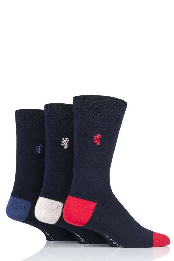 PRINGLE BLACK LABEL CONTRAST HEEL AND TOE BAMBOO SOCKS