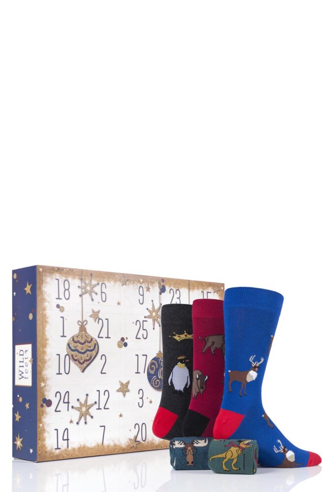 Mens 25 Pair SockShop Wild Feet Christmas Advent Calendar Socks
