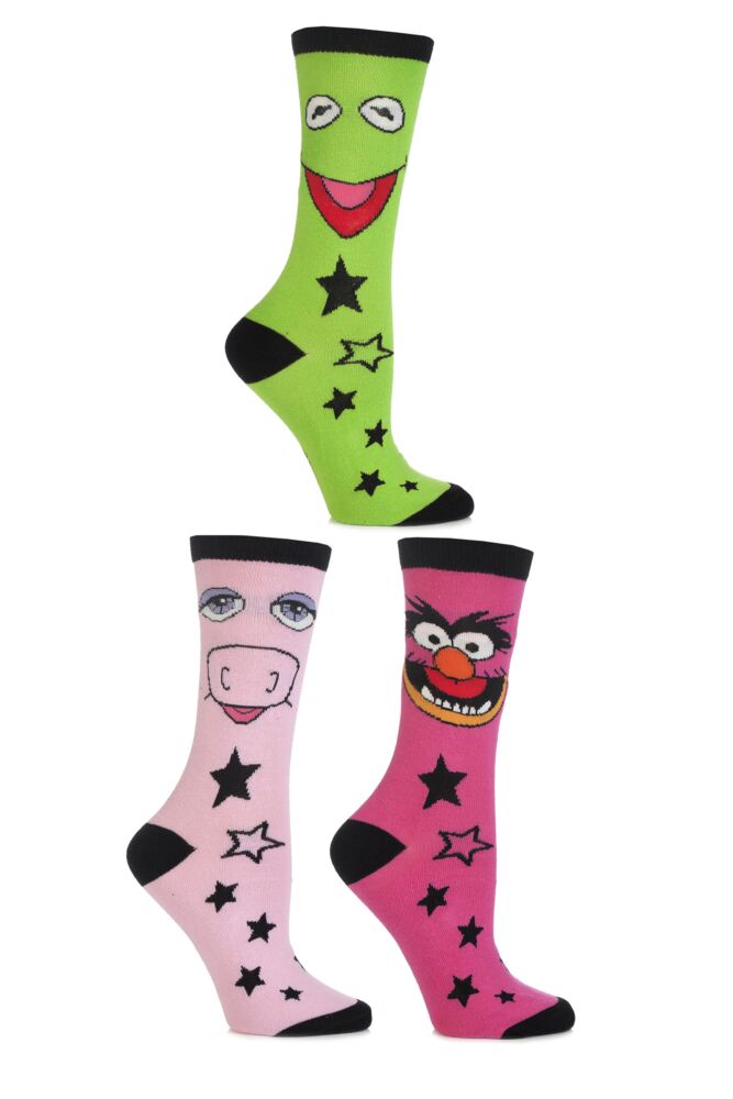 LADIES 3 PAIR SOCKSHOP MUPPETS SOCKS