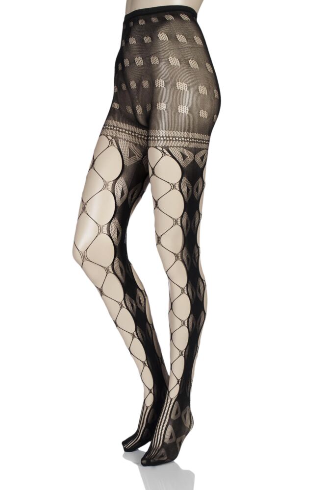 Couture Vixen Dita Wide Lace Fishnet Tights