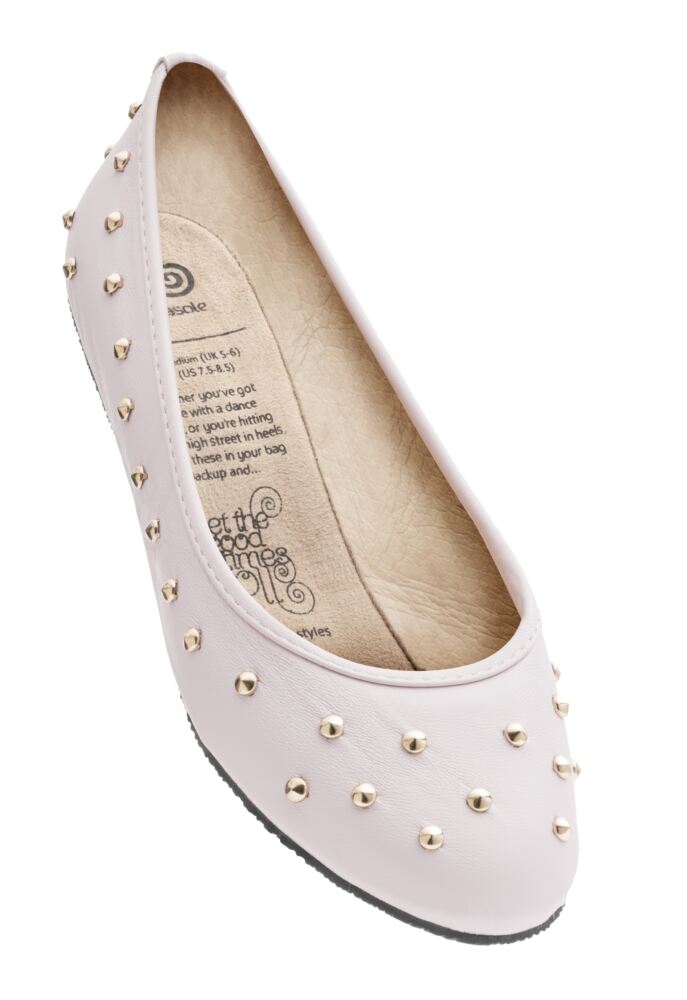Rollasole Deluxe Range Pink Punk Studded Shoes