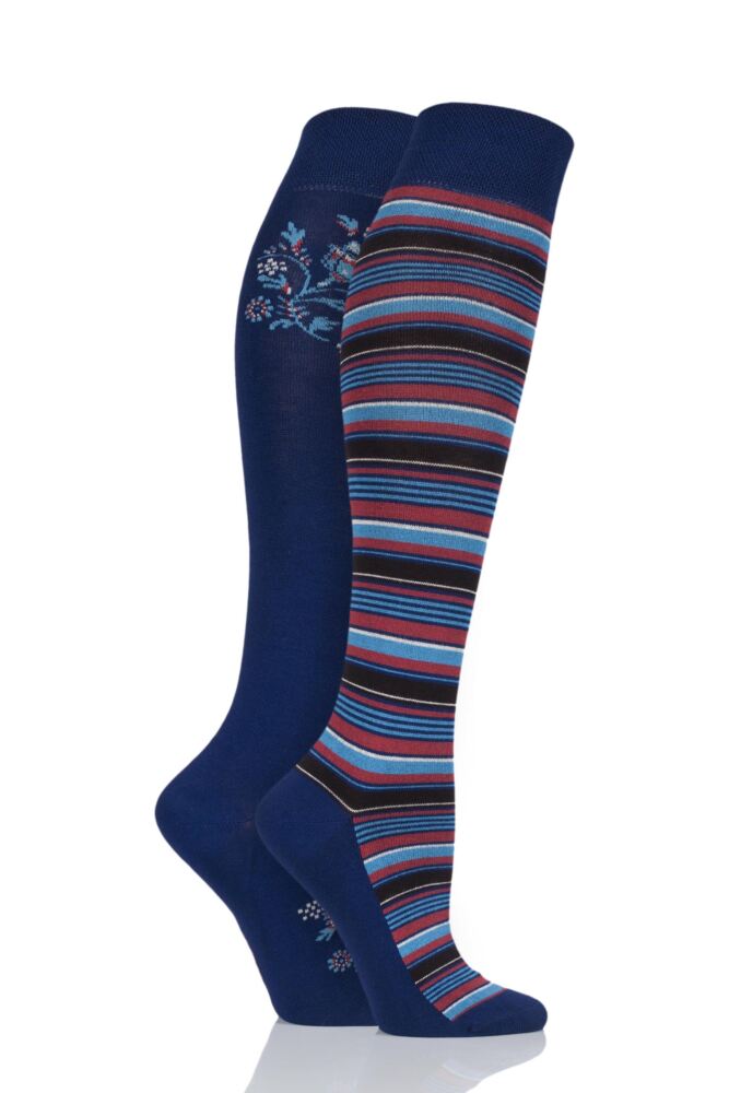 SockShop Patterned, Striped and Plain Bamboo Knee High Socks