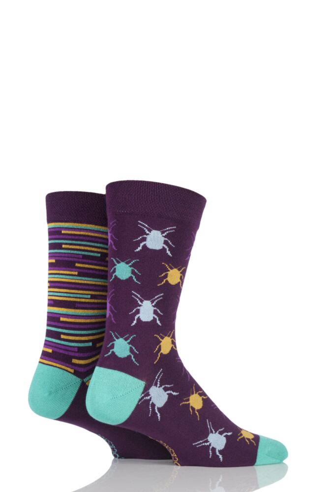 SockShop Beetles Patterned and Striped Bamboo Socks