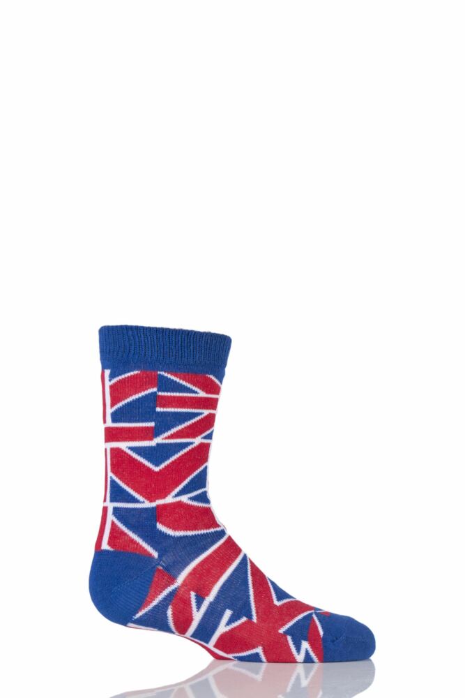  Kids 1 Pair SockShop Union Jack Design Cotton Rich Socks