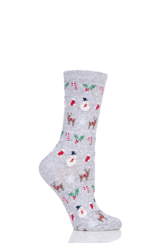  Ladies 1 Pair SockShop Christmas Design Socks