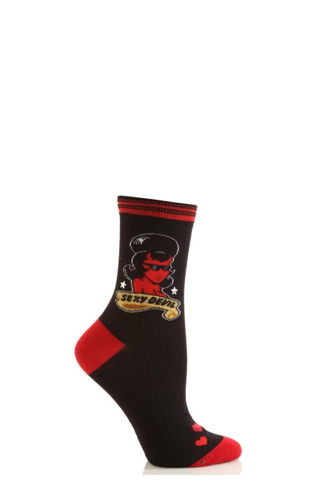  Ladies 1 Pair SockShop Dare To Wear Novelty Socks - Sexy Devil 75% OFF