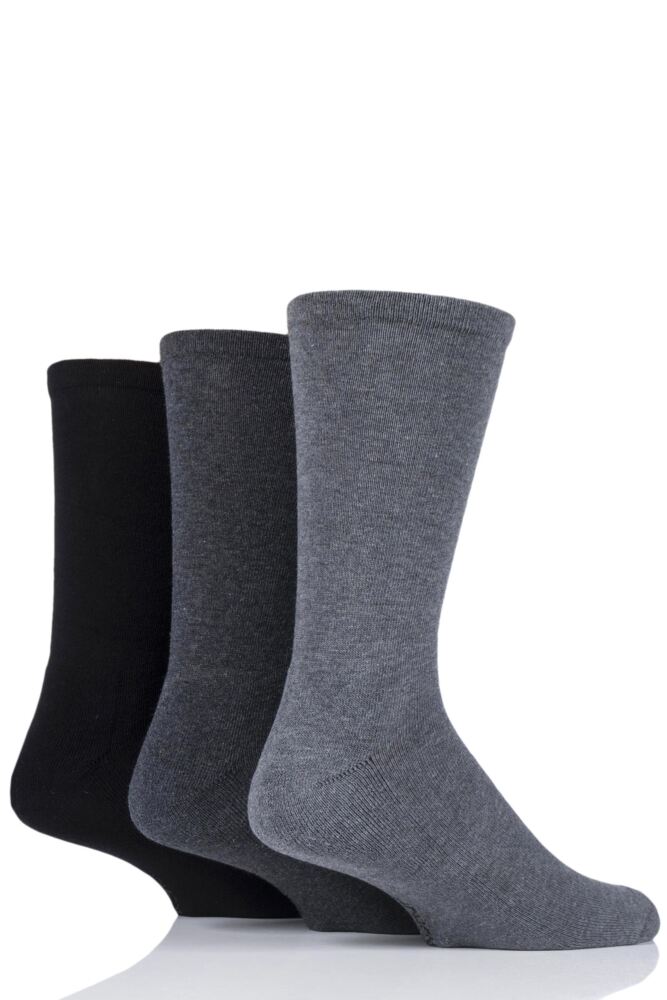  Mens 3 Pair SockShop Half Cushion Gentle Socks