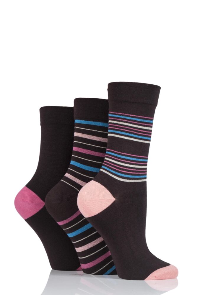SockShop Gentle Bamboo Socks with Smooth Toe Seams in Plains and Stripes
