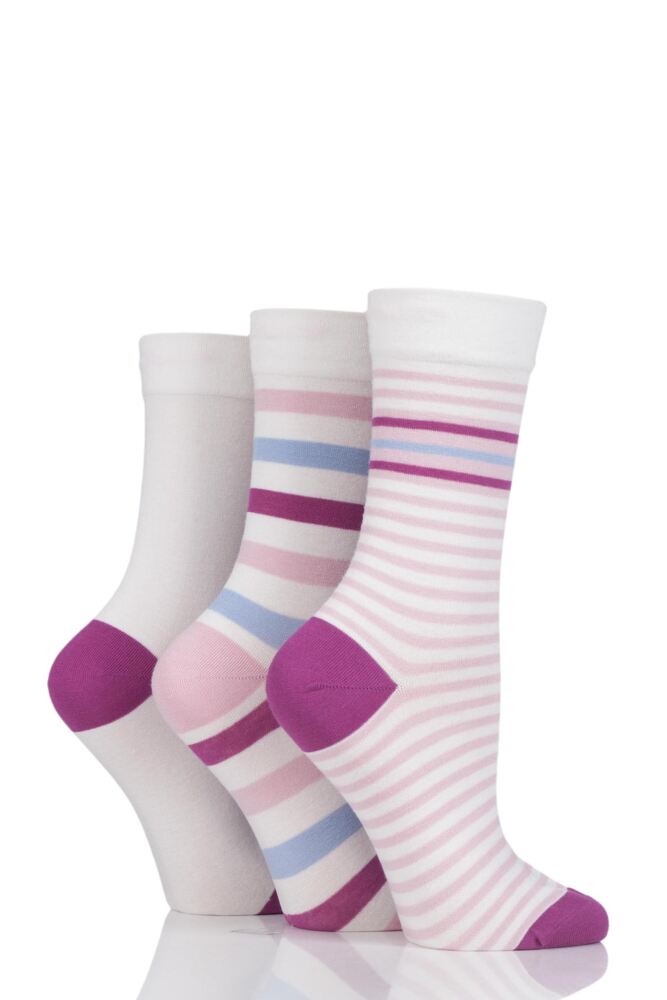 SockShop Gentle Bamboo Socks with Smooth Toe Seams in Plains and Stripes