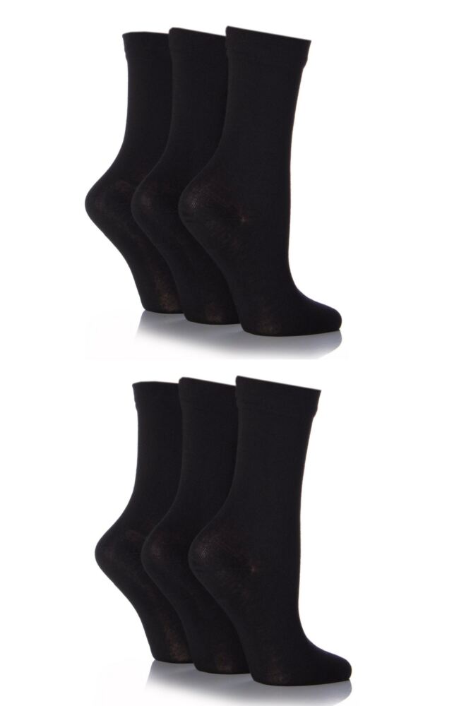 SockShop Comfort Cuff Bamboo Socks with Smooth Toe Seams