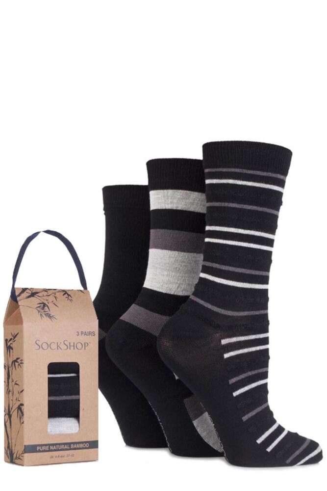 SockShop Gift Boxed Bamboo and Feather Striped Socks