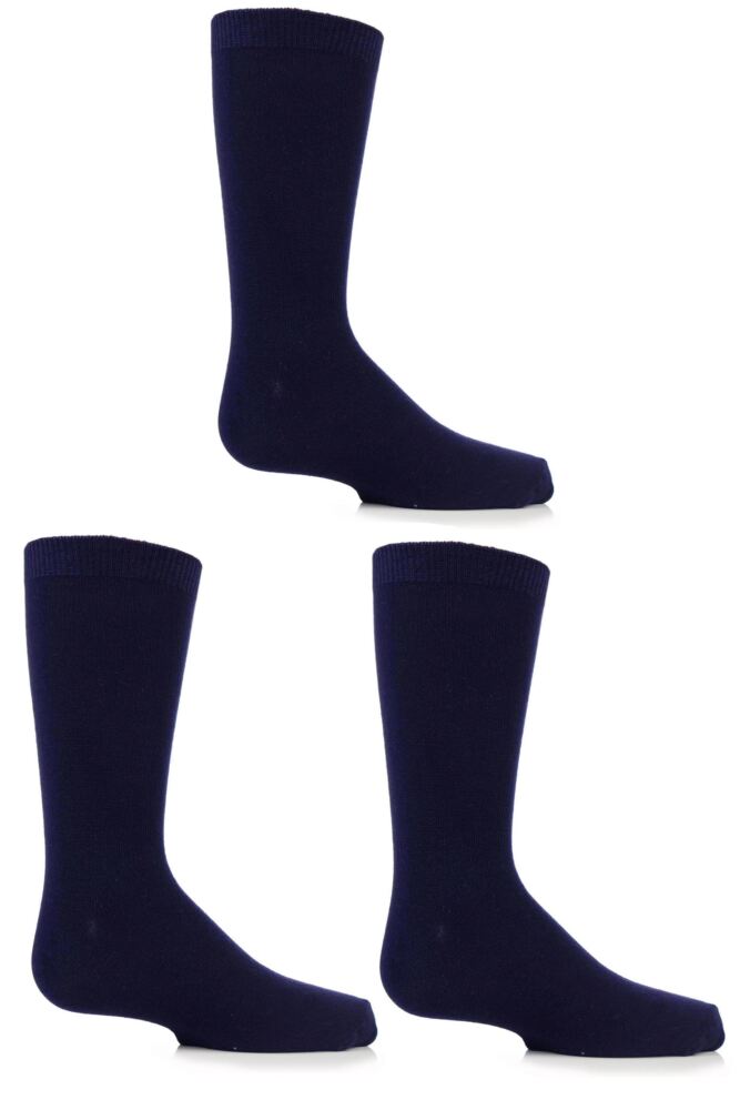 SockShop Plain Bamboo Socks with Comfort Cuff and Handlinked Toes
