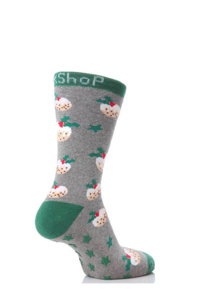  Kids 1 Pair SockShop Christmas Pudding Slipper Socks