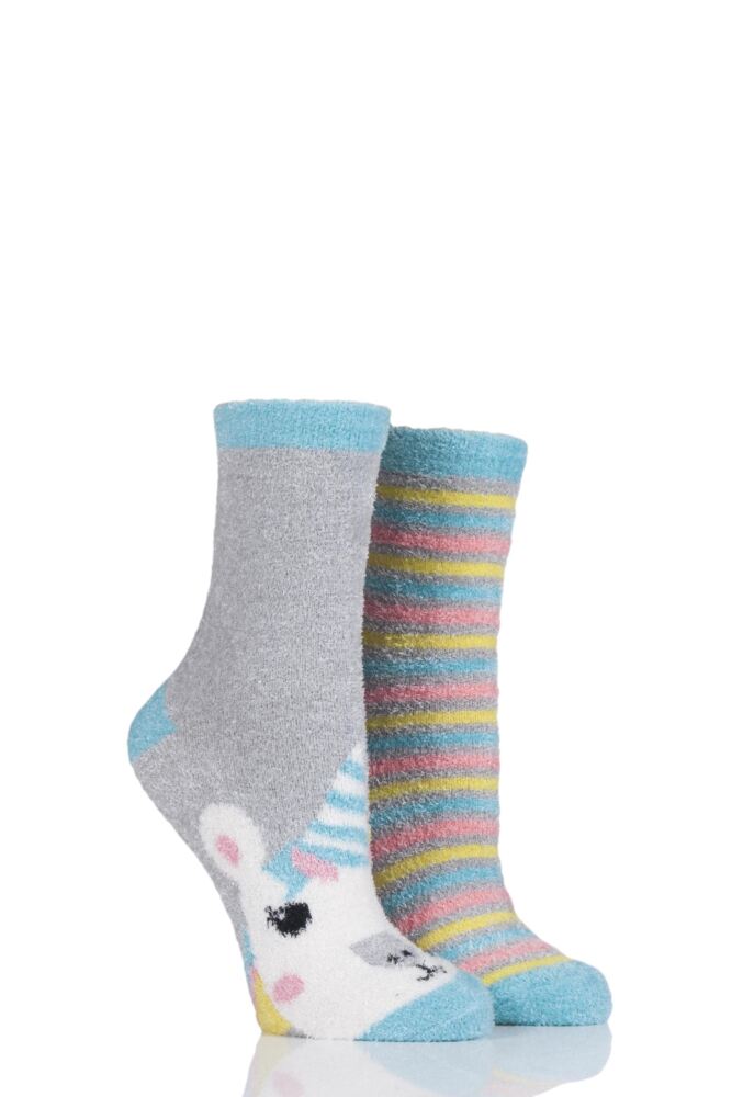SockShop Snugsoles Unicorn Fluffy Bed Socks