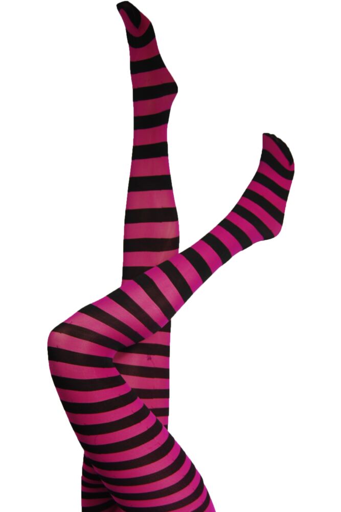 Silky Scarlet Ringer Striped Tights