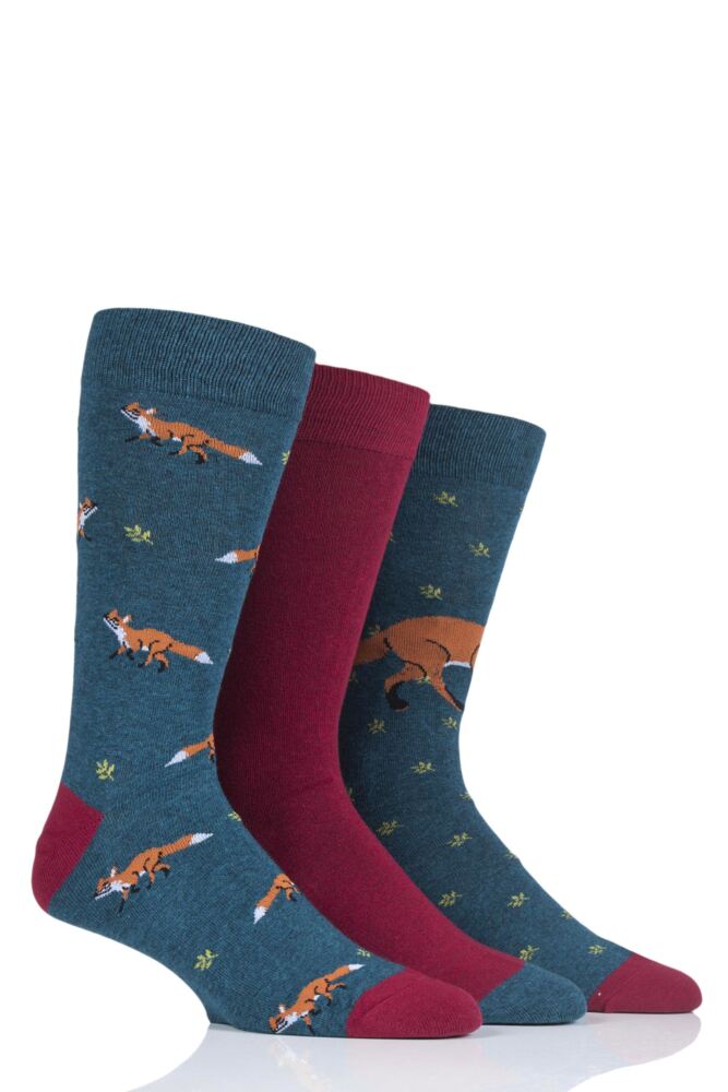 SOCKSHOP WILD FEET FOX BOW TIE COTTON SOCKS