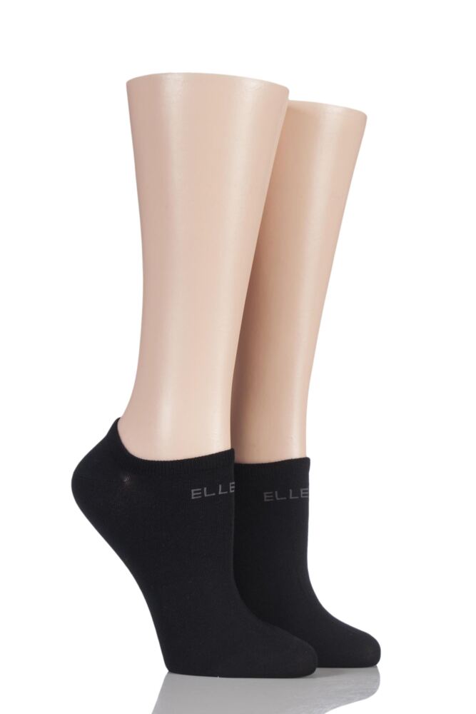 Ladies Elle Plain Bamboo No Show Socks from SockShop