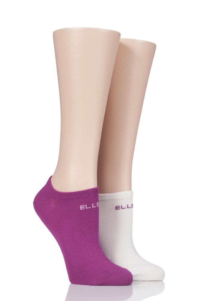 Ladies Elle Plain Bamboo No Show Socks from