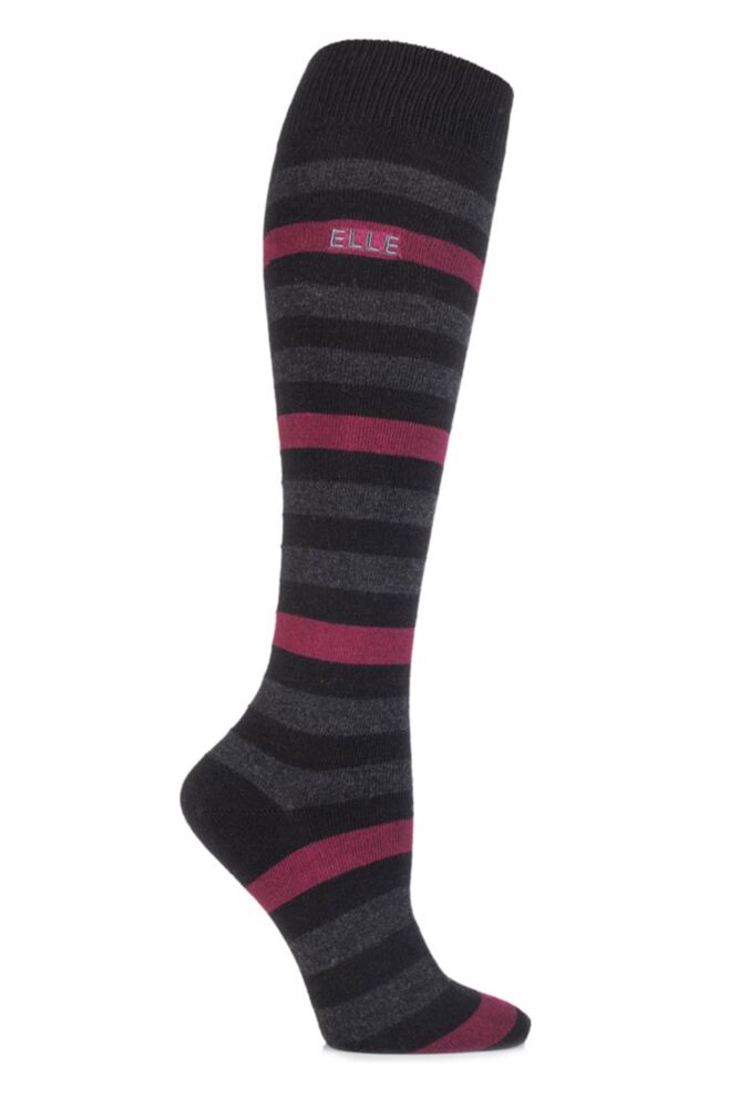Elle Wool & Viscose Striped Knee High Socks