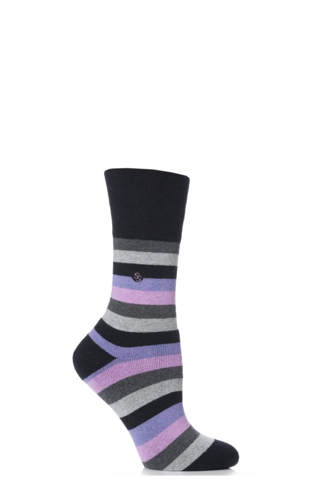 Gentle Grip Charlotte Striped Cushioned Socks