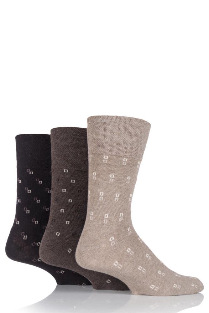  Gentle Grip Micro Squared Cotton Socks