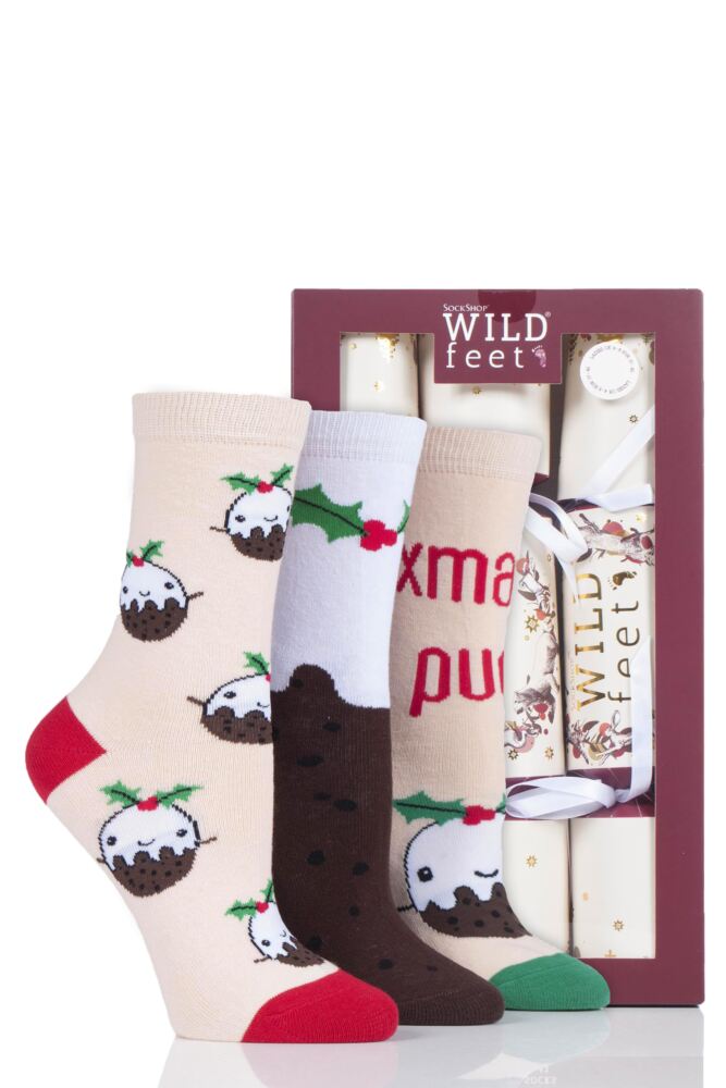 SOCKSHOP WILD FEET CHRISTMAS CRACKER SOCKS